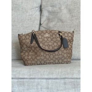 COACH Monogram Canvas Small Bag #F36625 Kelsey Khaki/ Brown
